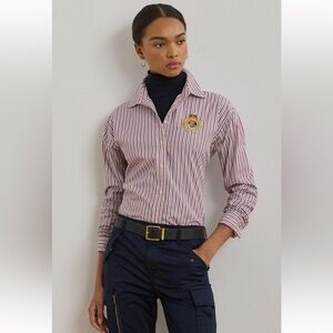 Lauren Ralph Lauren
Stripe Crest Cotton
Button-Up Shirt
